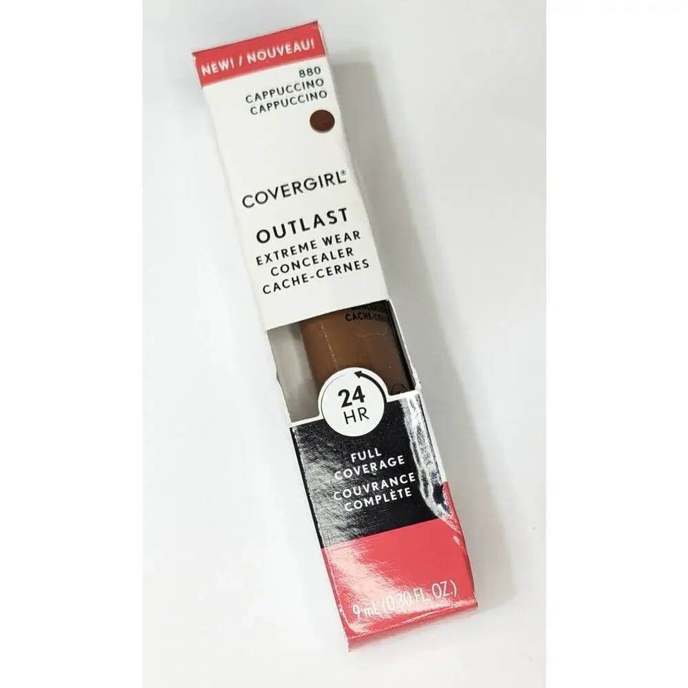 COVERGIRL Outlast Extreme Wear Concealer, Cappuccino 880, 24HR Full‎ Coverage